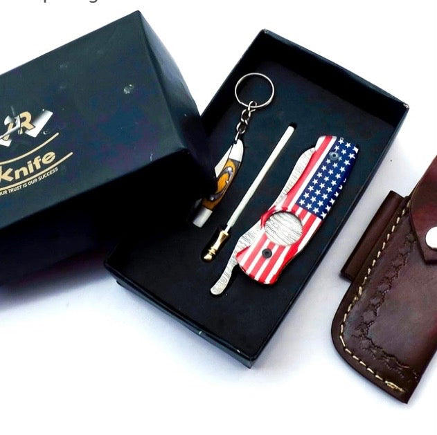 Handmade USA Flag Cigar Cutter