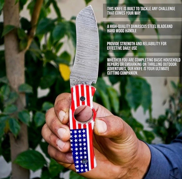 Handmade USA Flag Cigar Cutter